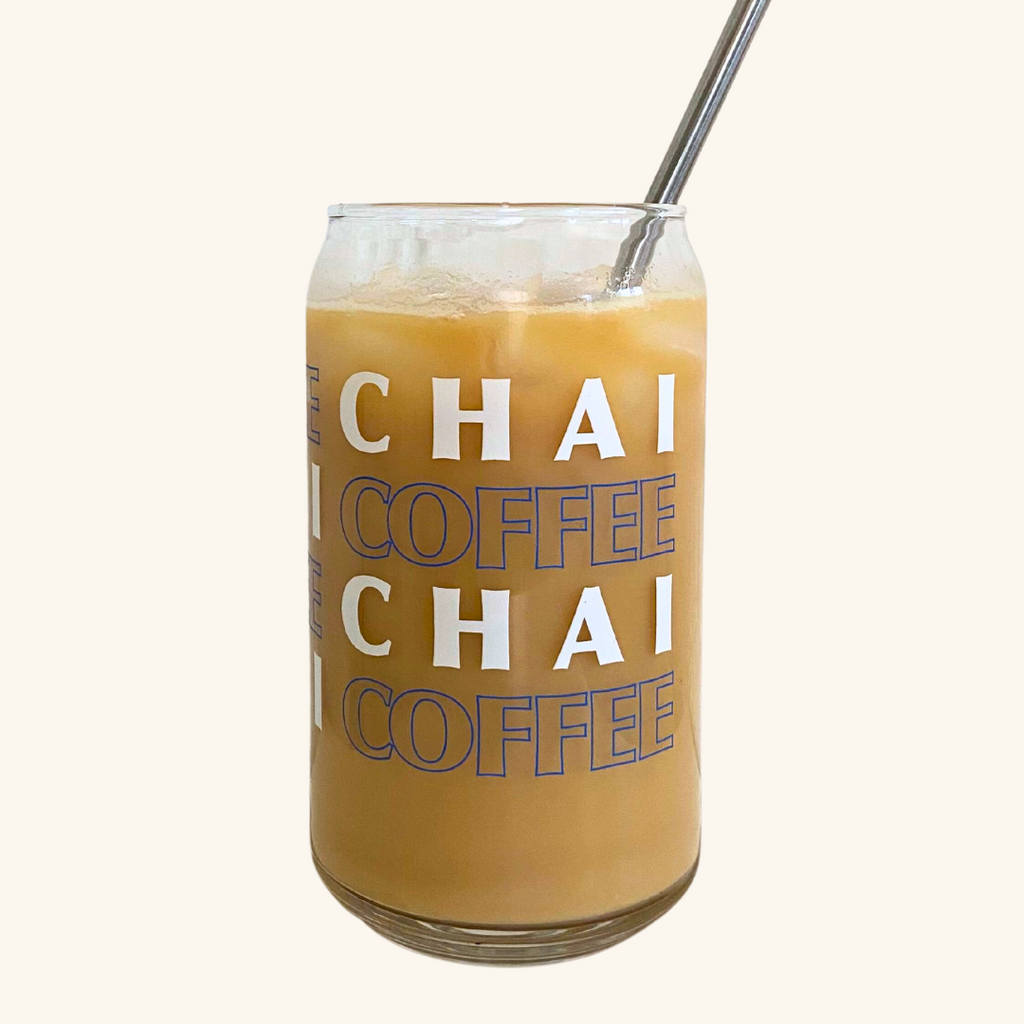 Chai Coffee 16 oz Glass