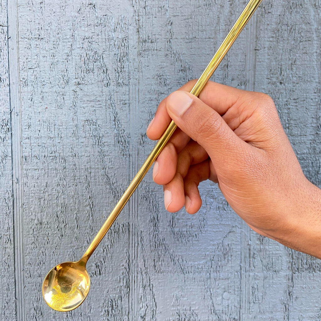 Long Gold Spoon - 9.5"